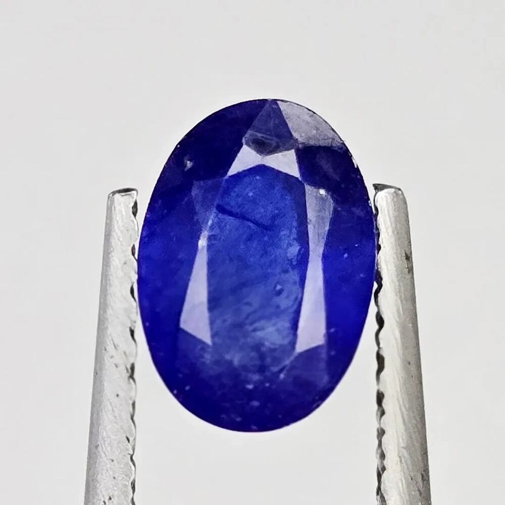 Blue Sapphire 1.28ct 7x5mm Glass Filled Loose Gemstone